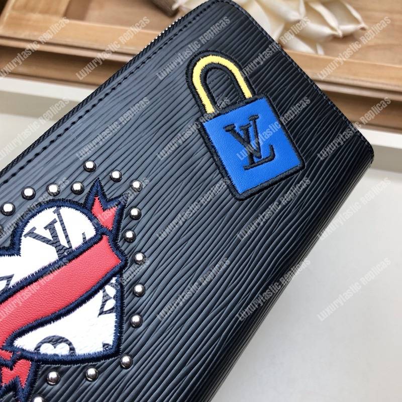 LV Special Edition Zippy Wallet Epi Leather Black
