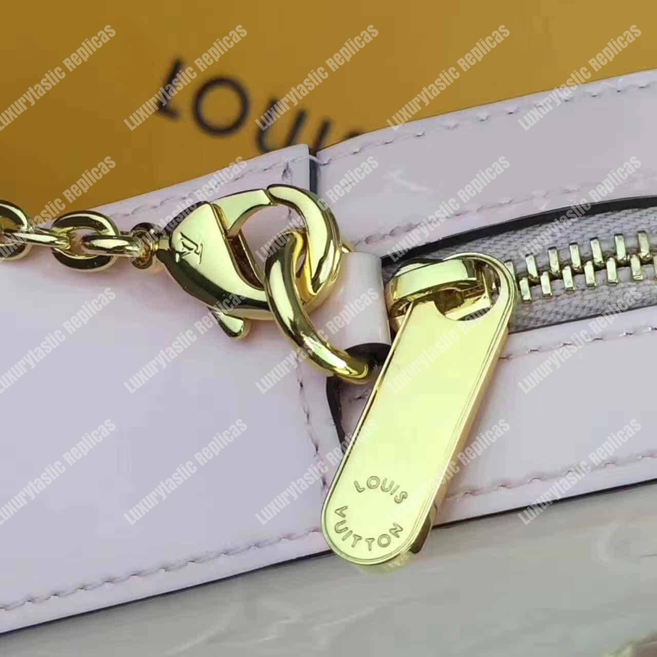 LV Camera Pouch Monogram Vernis Leather Rose Ballerine