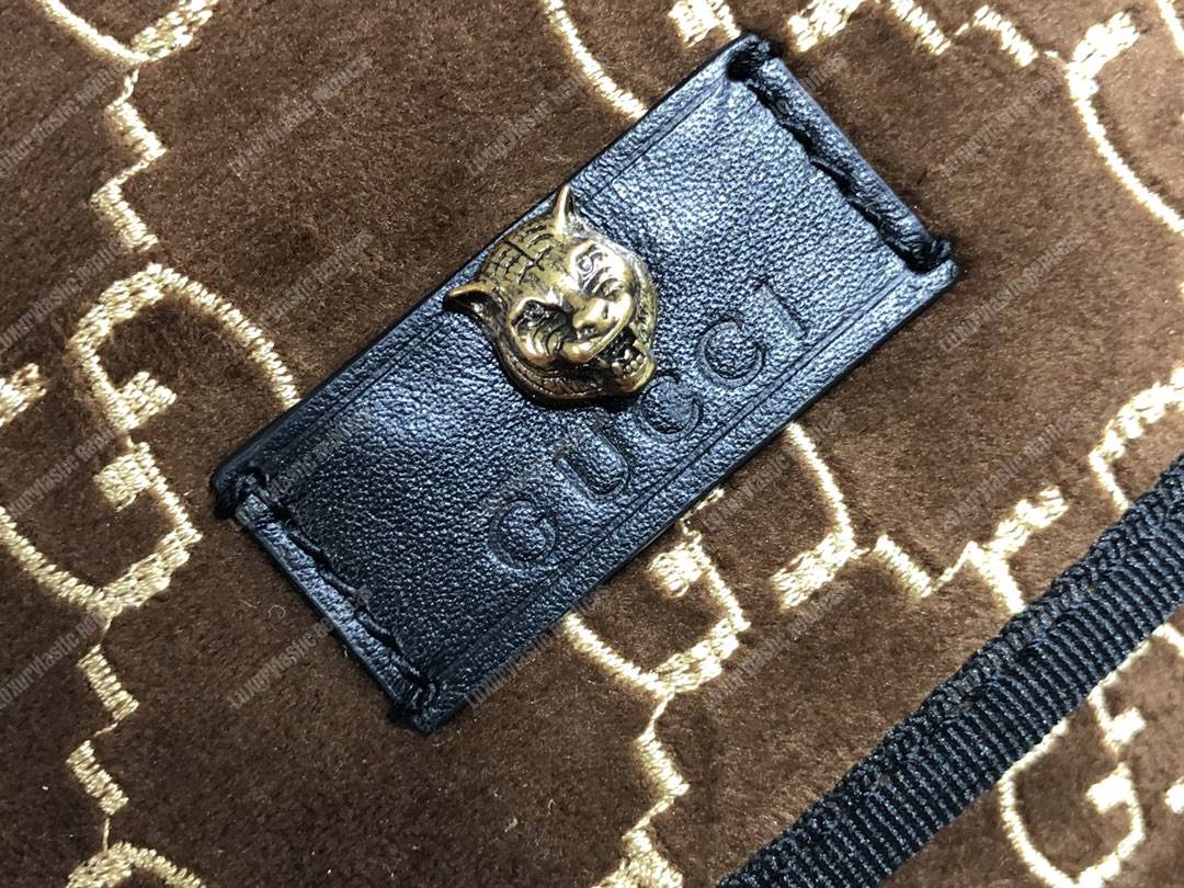 G*u*i medium gg velvet backpack brown