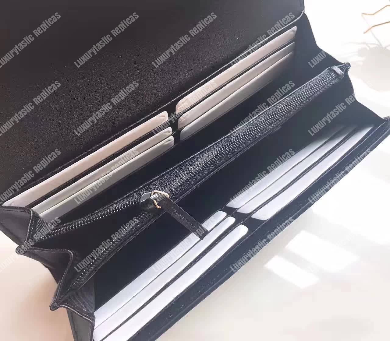 G*u*i sylvie leather continental wallet black