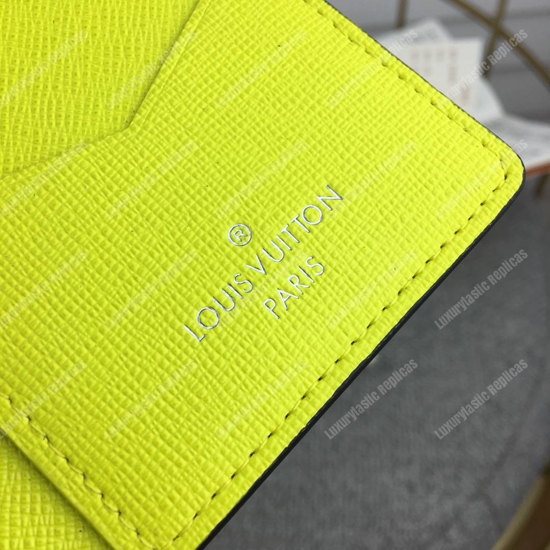 LV Pocket Organiser Taiga Monogram Jaune