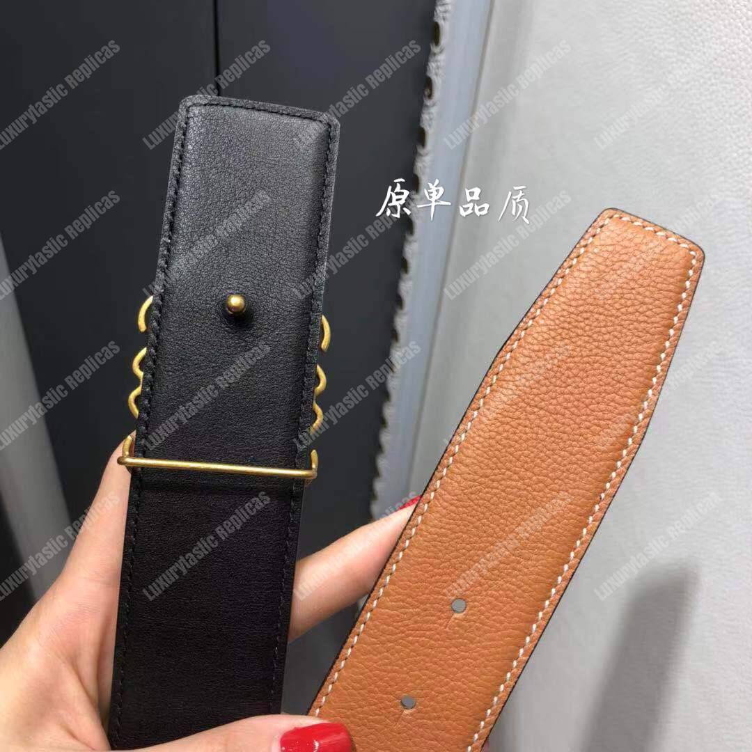 Loewe Reversible Anagram Belt 4 Cm Brown