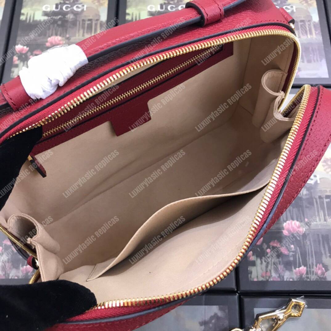 G*u*i ophidia gg flora small shoulder bag red