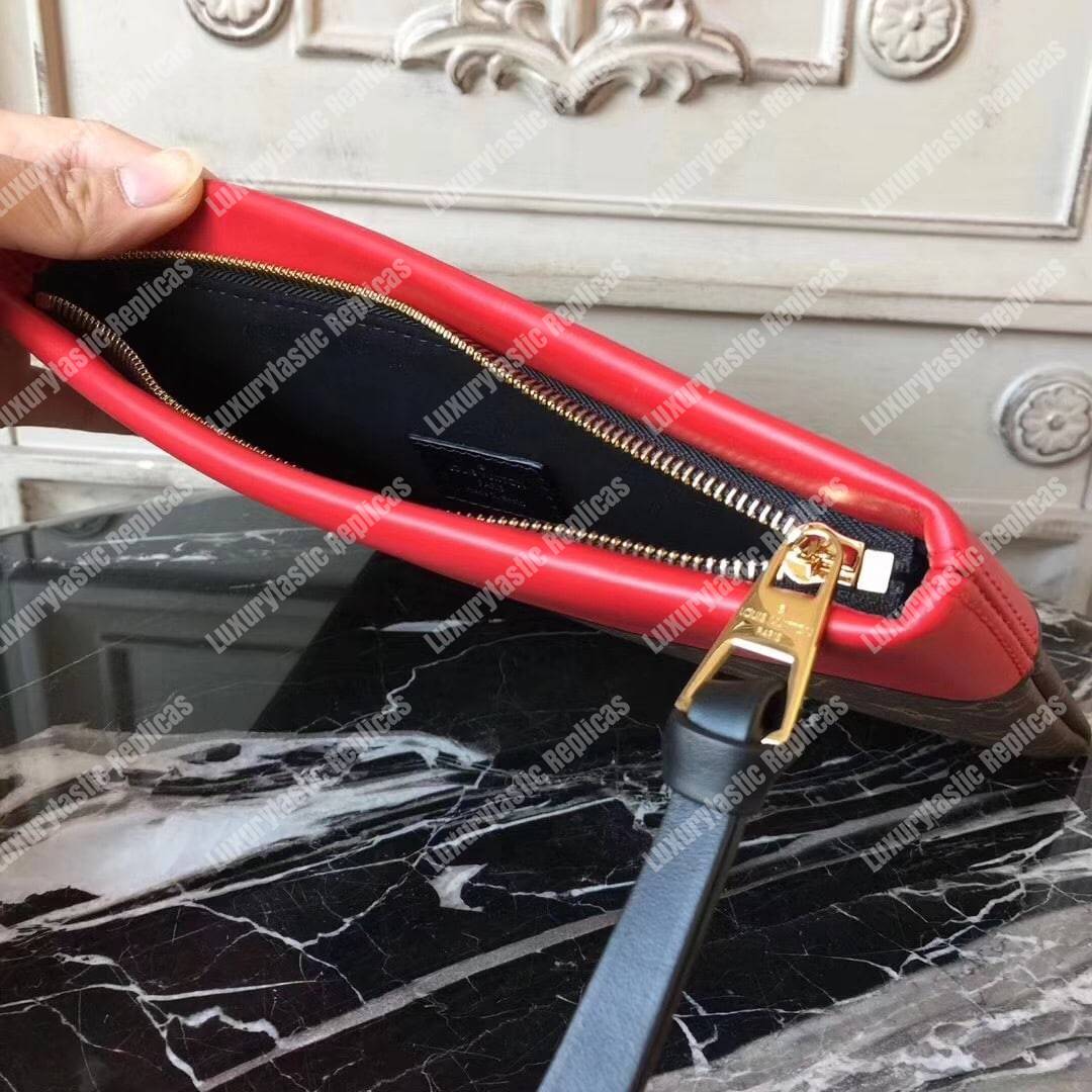 LV Pochette Tuileries Monogram Coated Canvas Red