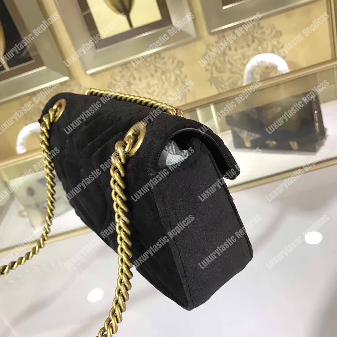 G*u*i gg marmont embroidered velvet mini bag blooms