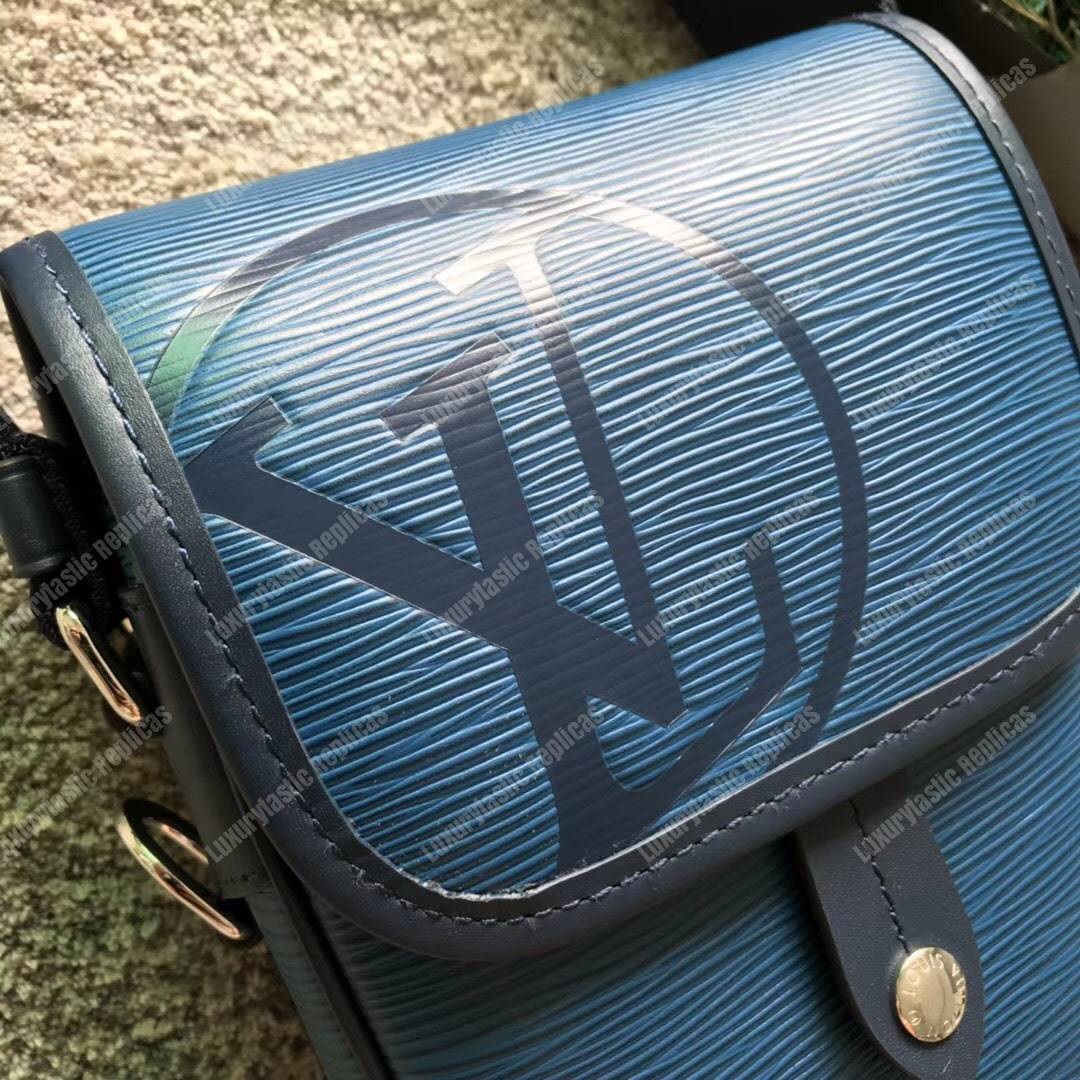 LV Messenger Bag Epi Leather Blue 2017