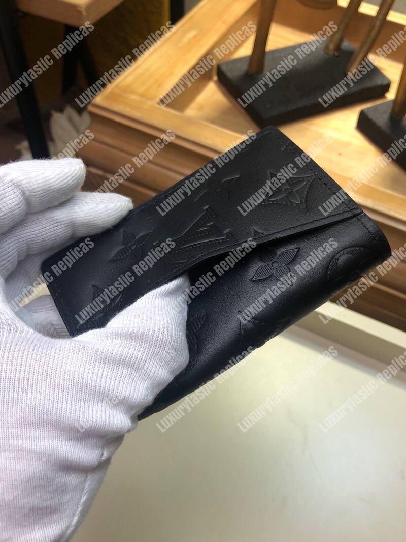 LV Pocket Organizer Taurillon Leather Noir