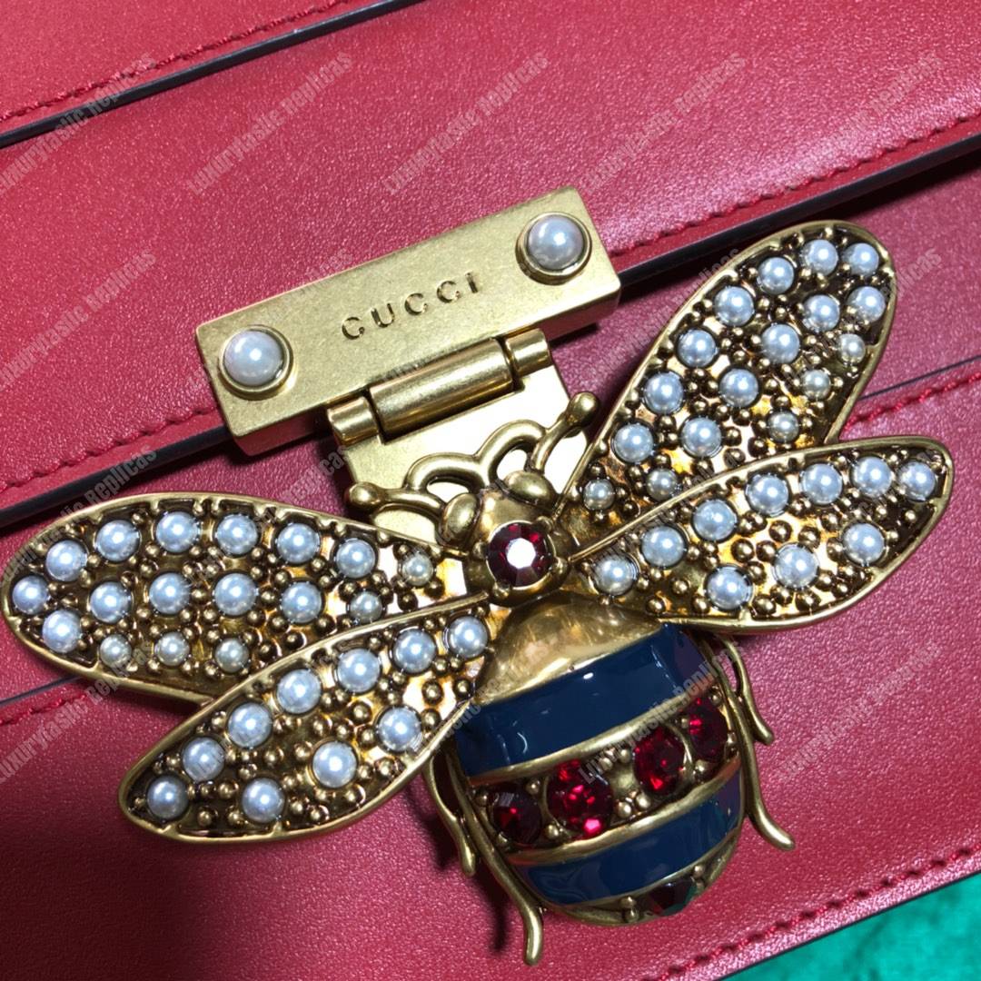 G*u*i queen margaret leather bag red