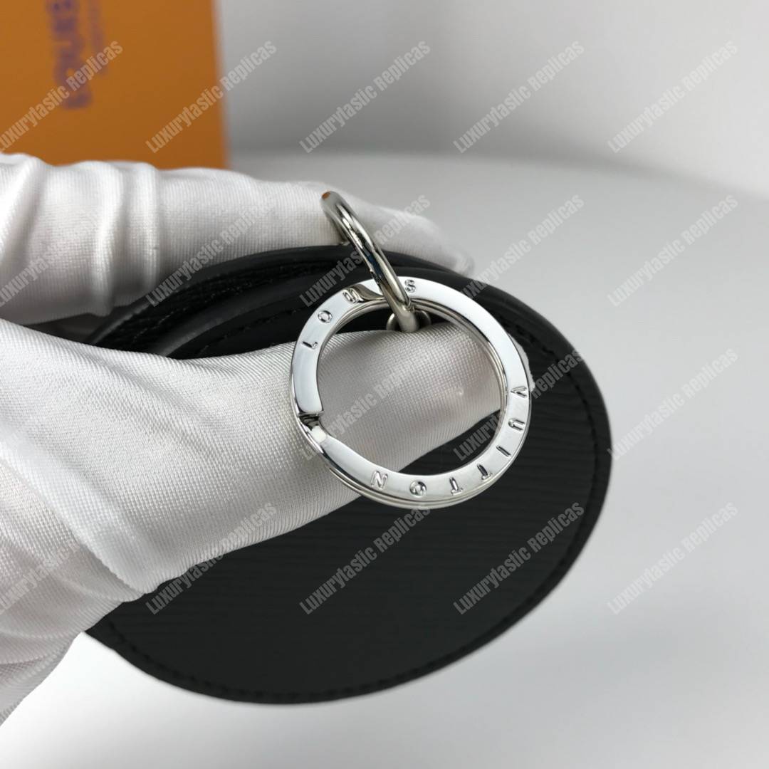LV Mirror Bag Charm & Key Holder Epi Leather Black