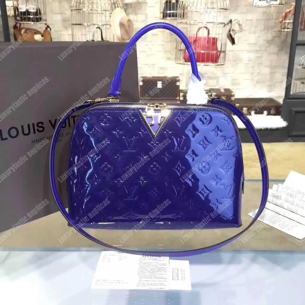 LV Melrose Monogram Vernis Blue