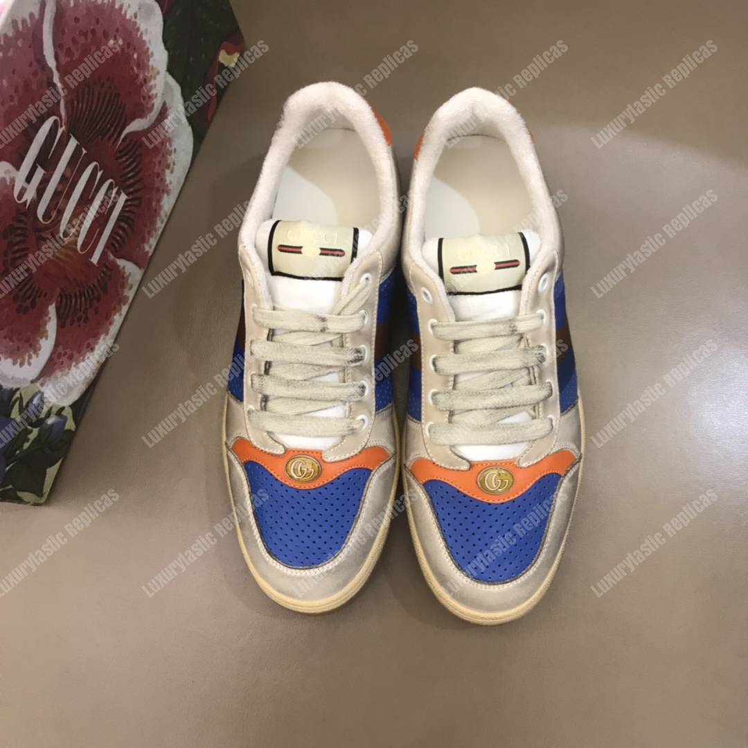 G*u*i screener leather sneaker blue
