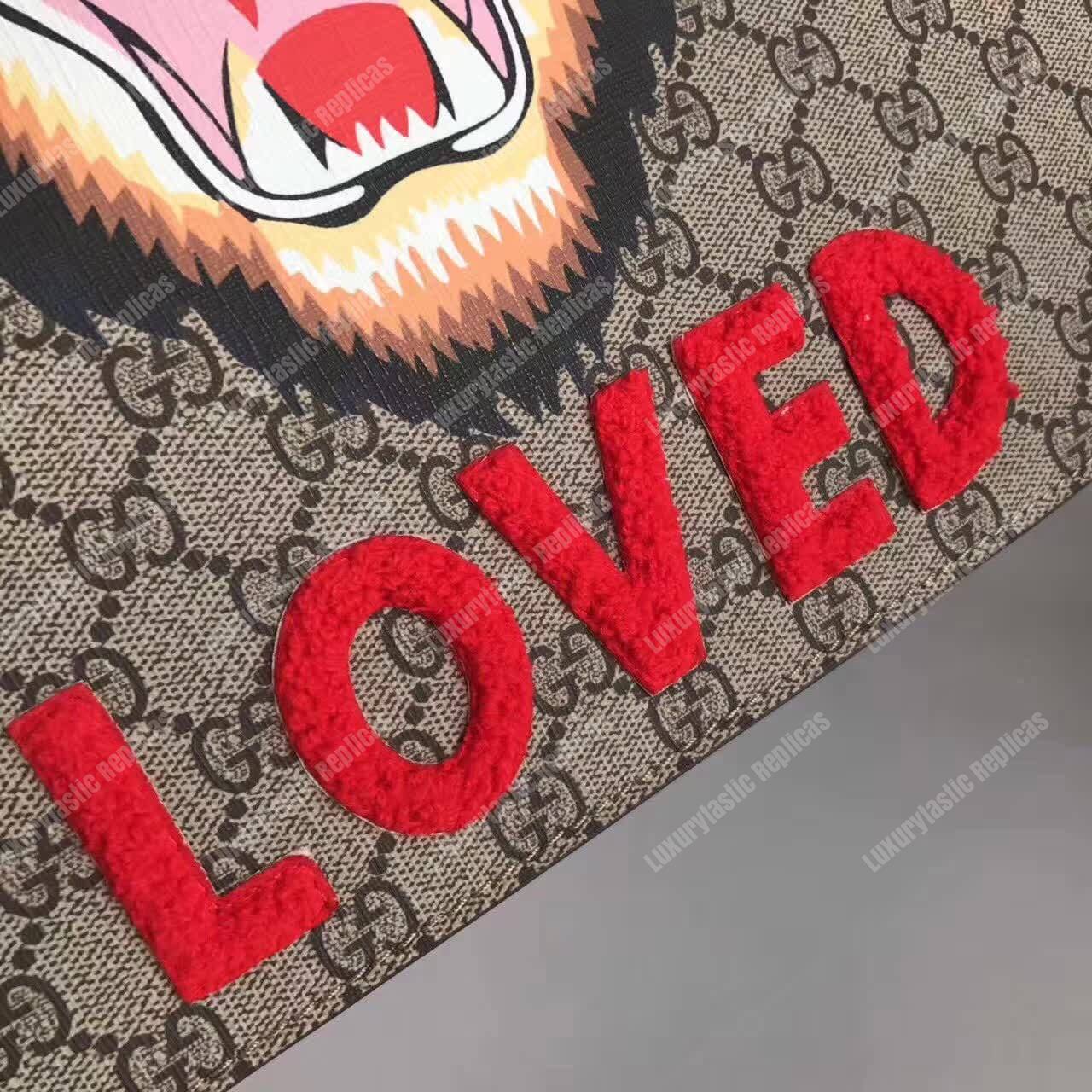 G*u*i angry cat print gg sup*e tote loved