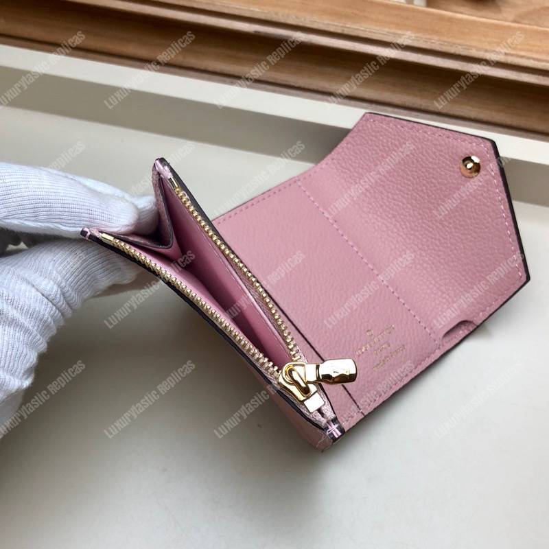 LV Zoé Wallet Monogram Empreinte Rose Poudre