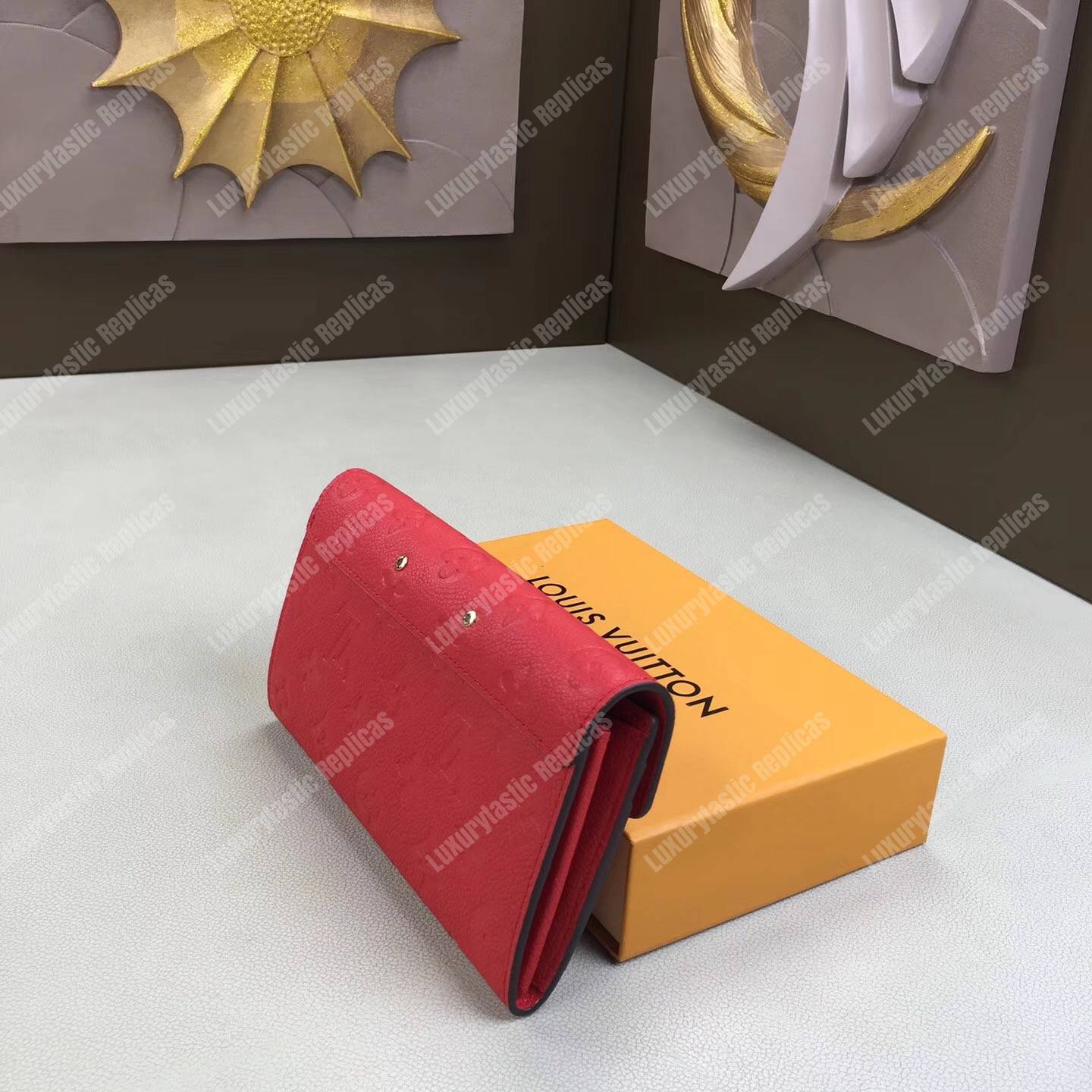 LV Metis Wallet Monogram Empreinte Leather Scarlet