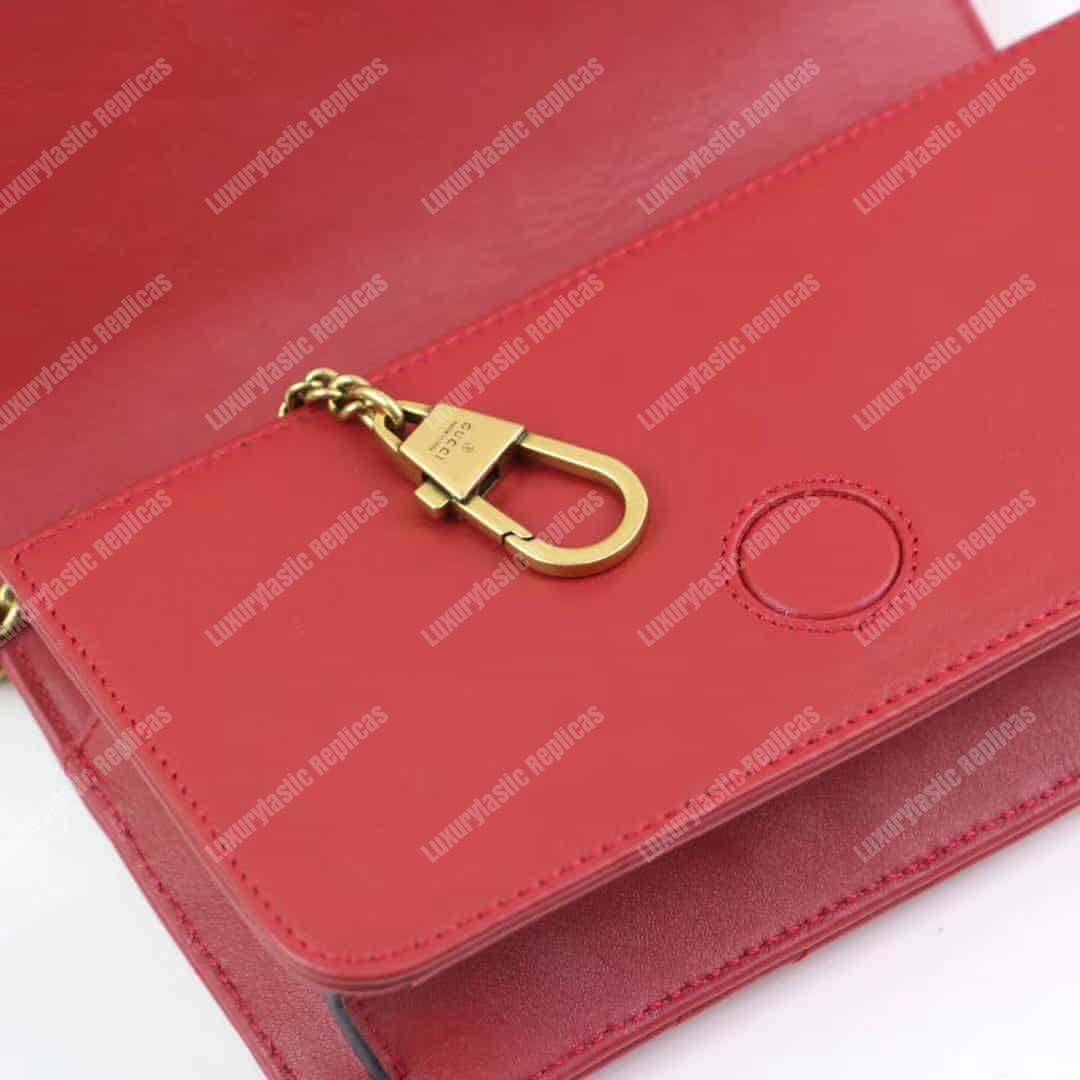 G*u*i gg marmont mini leather bag red
