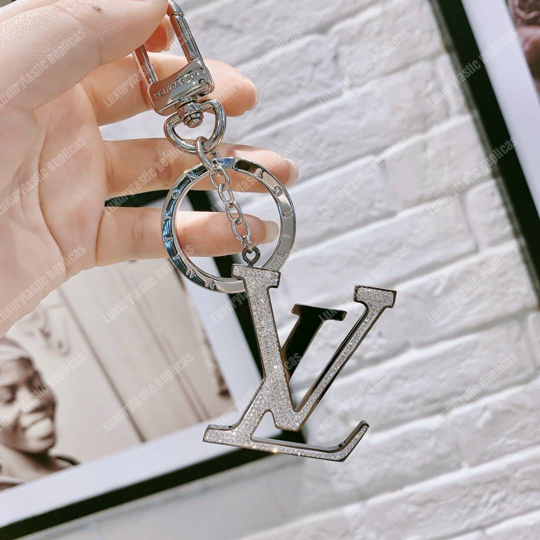 LV Capucines Strass Bag Charm And Key Holder Black