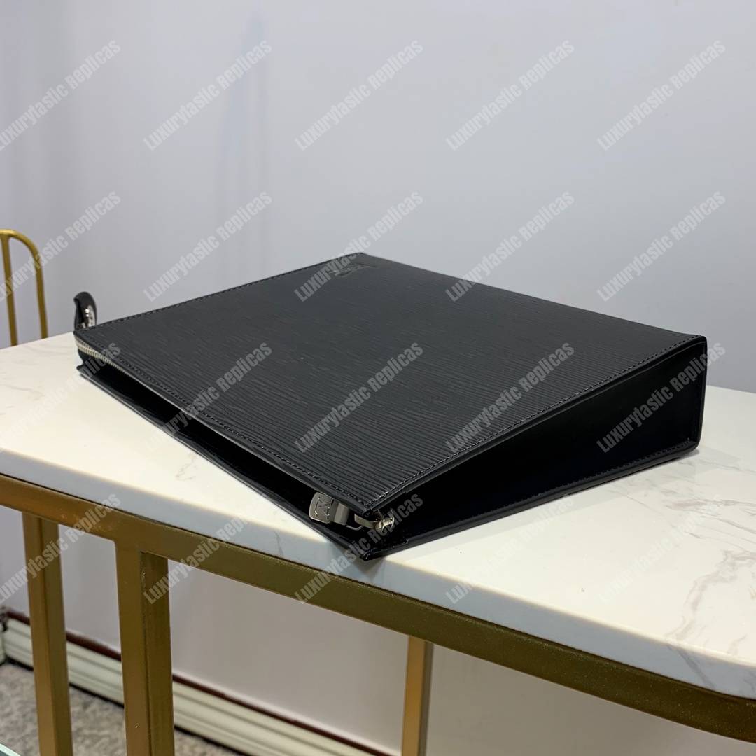 LV Pochette Voyage MM Epi Leather Black