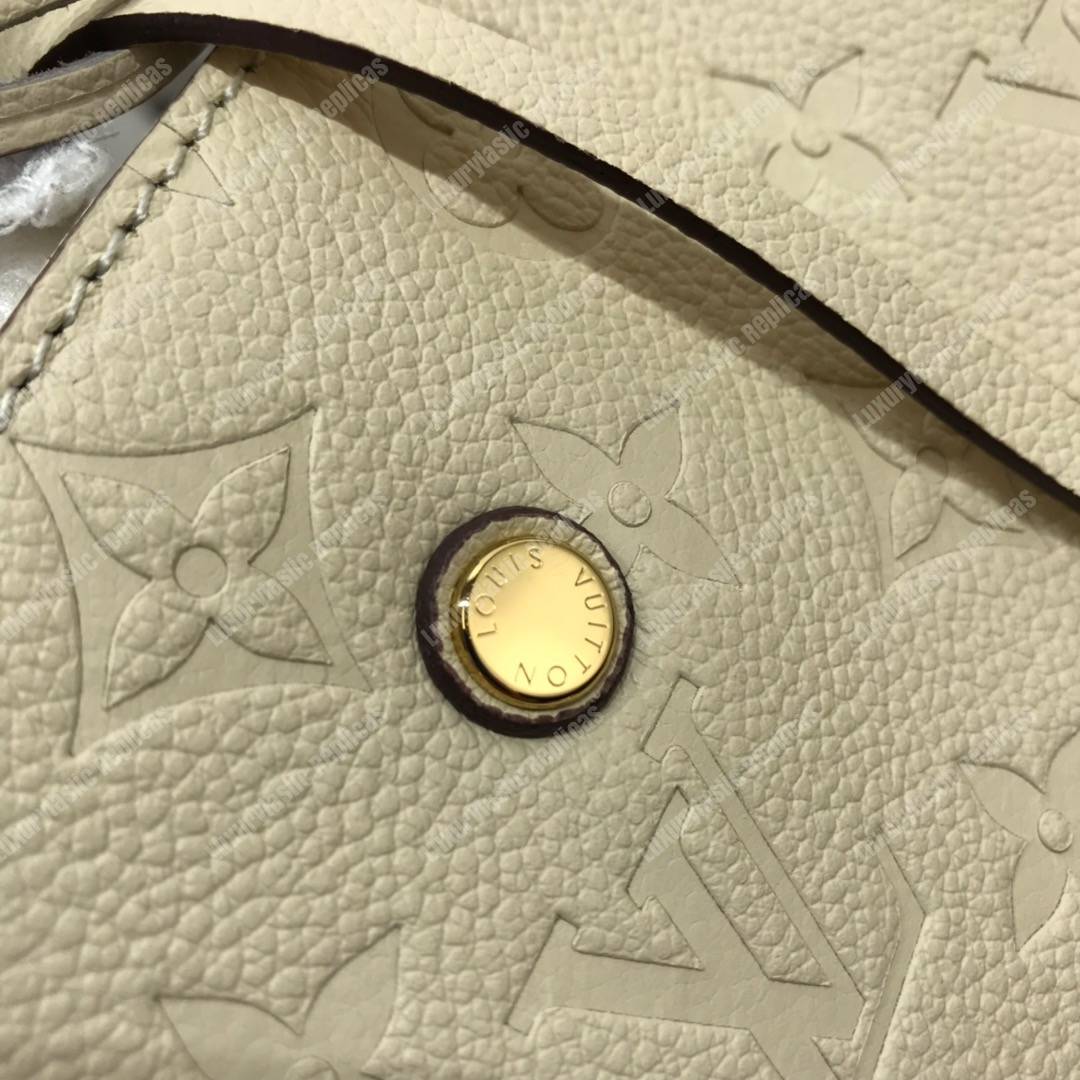 LV Montaigne MM Monogram Empreinte Crème Handbag