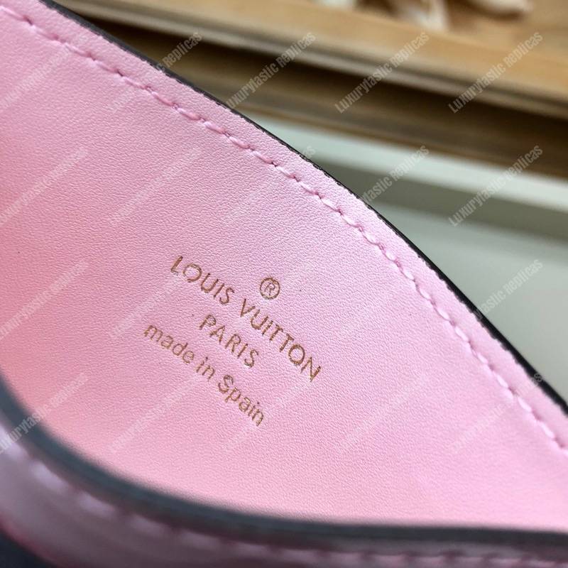 LV Venice Card Holder Vernis Miroir Monogram Rose Ballerine Pink