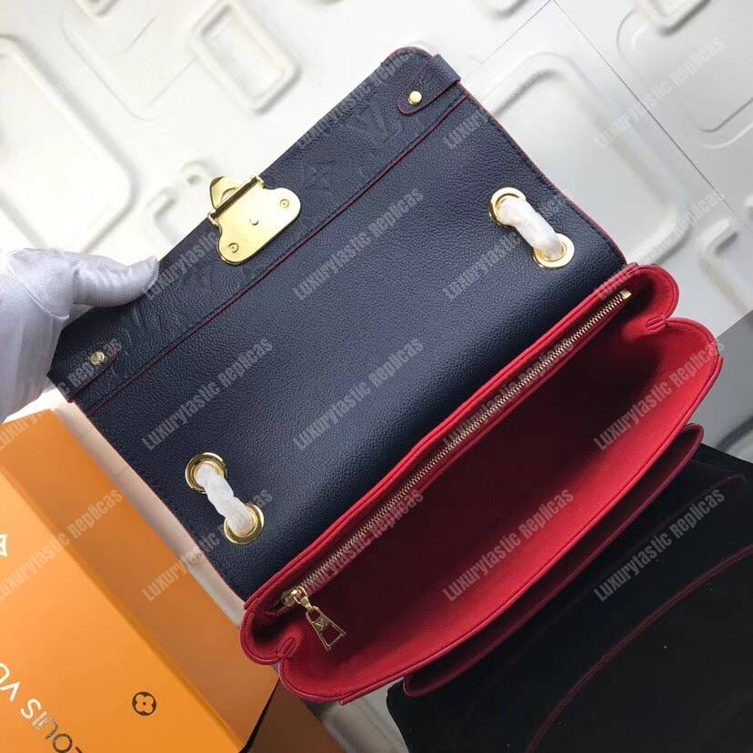 LV Vavin MM Monogram Empreinte Leather Marine Rouge