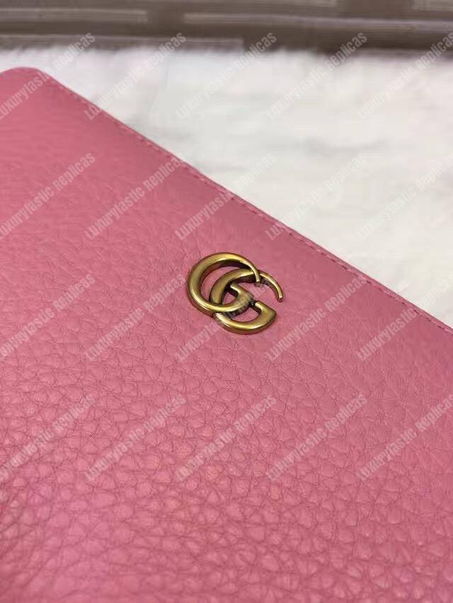 G*u*i gg leather zip around wallet pink