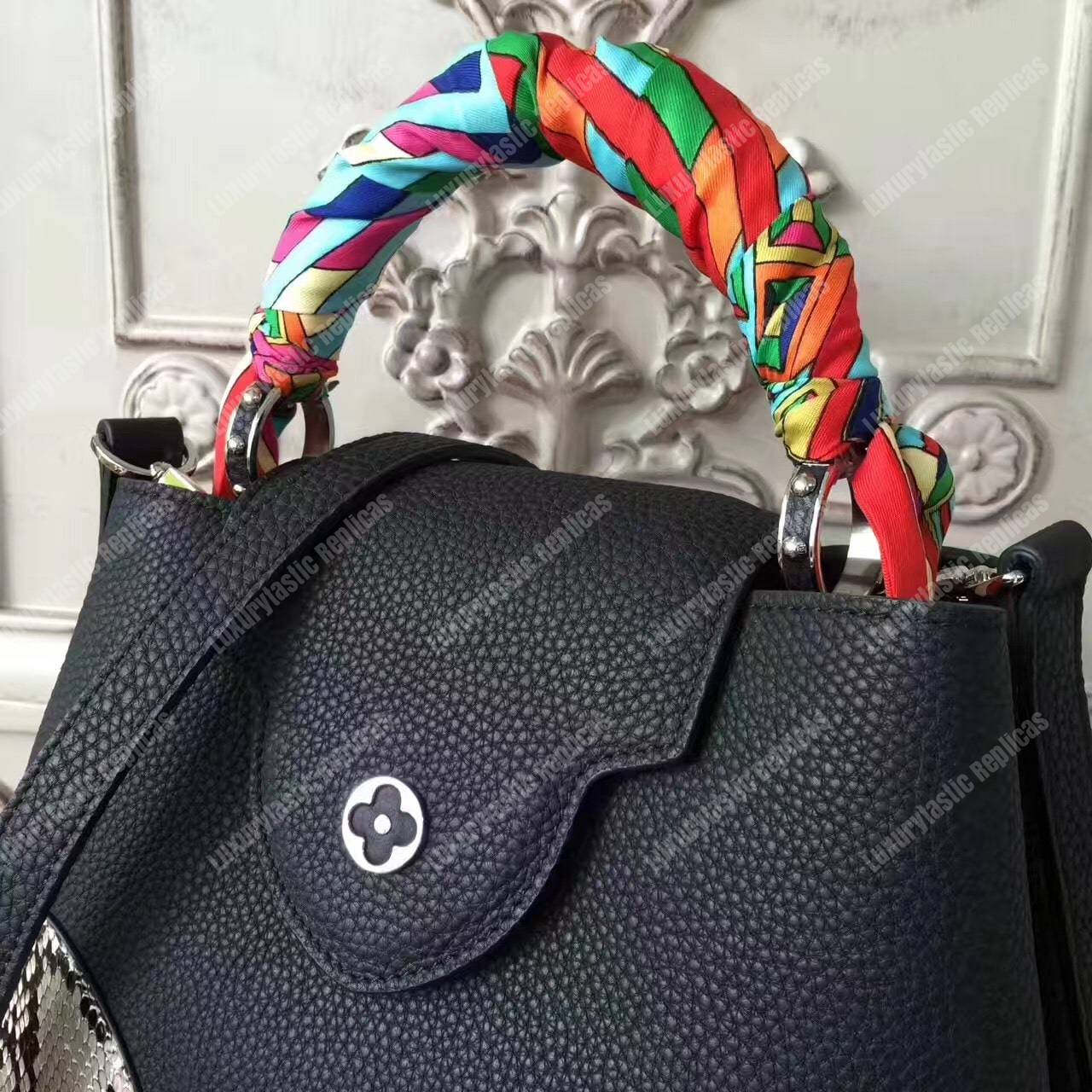 LV Capucines PM Python