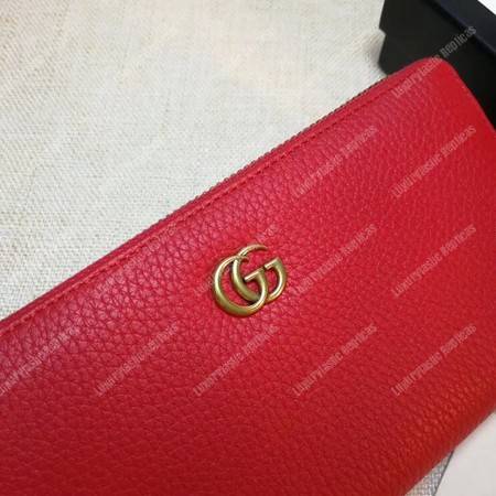 G*u*i gg leather zip around wallet hibiscus red
