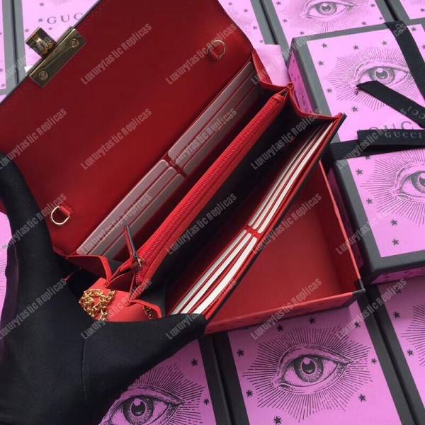 G*u*i gg blooms sup*e padlock continental wallet blue