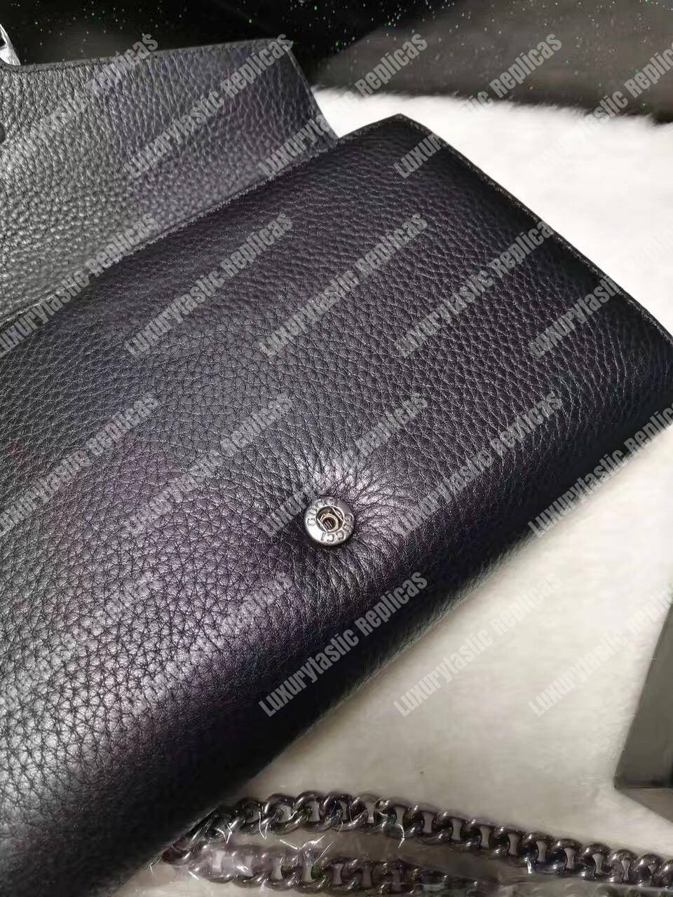 G*u*i dionysus gg sup*e mini leather chain bag black