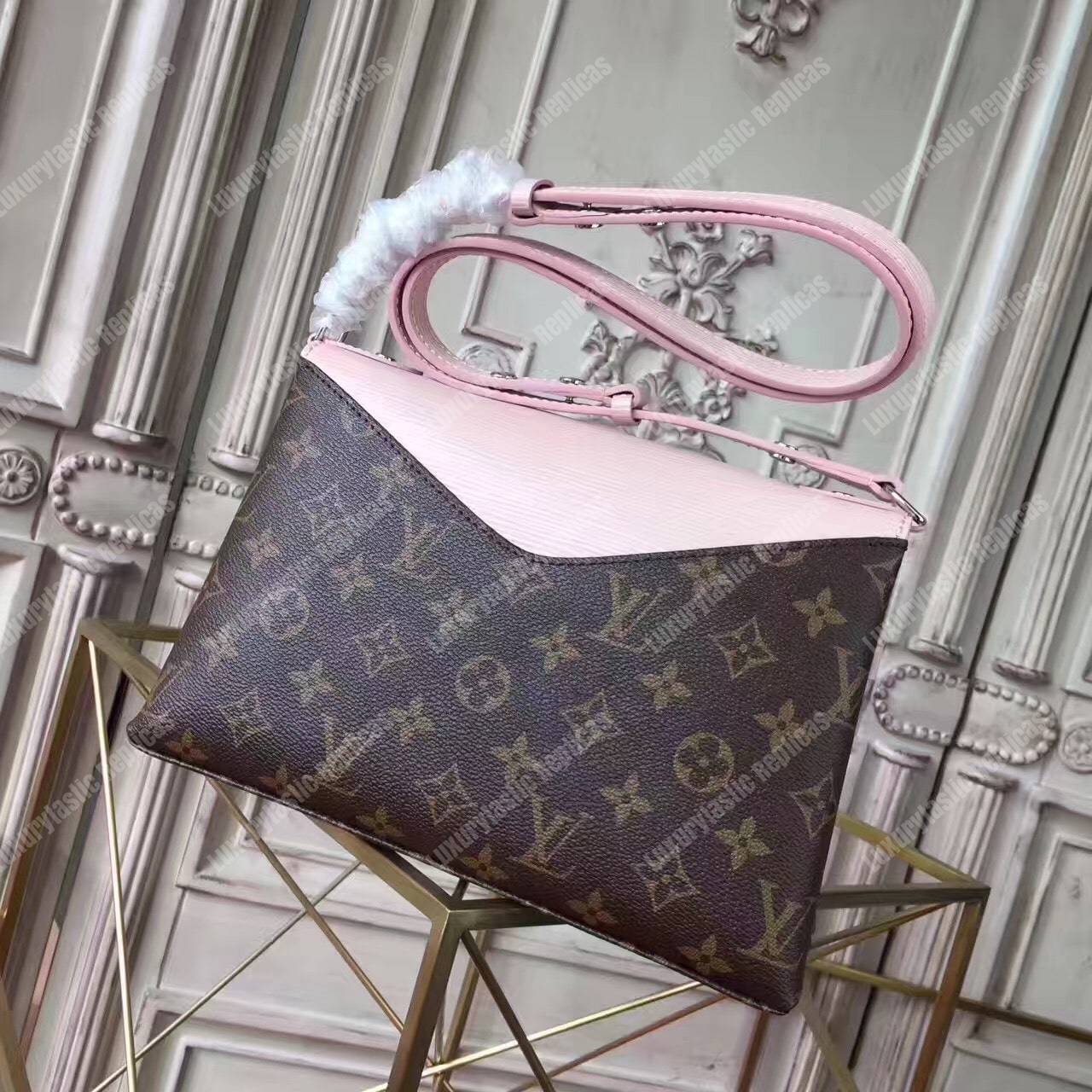 LV Saint Michel Monogram Rose Ballerine