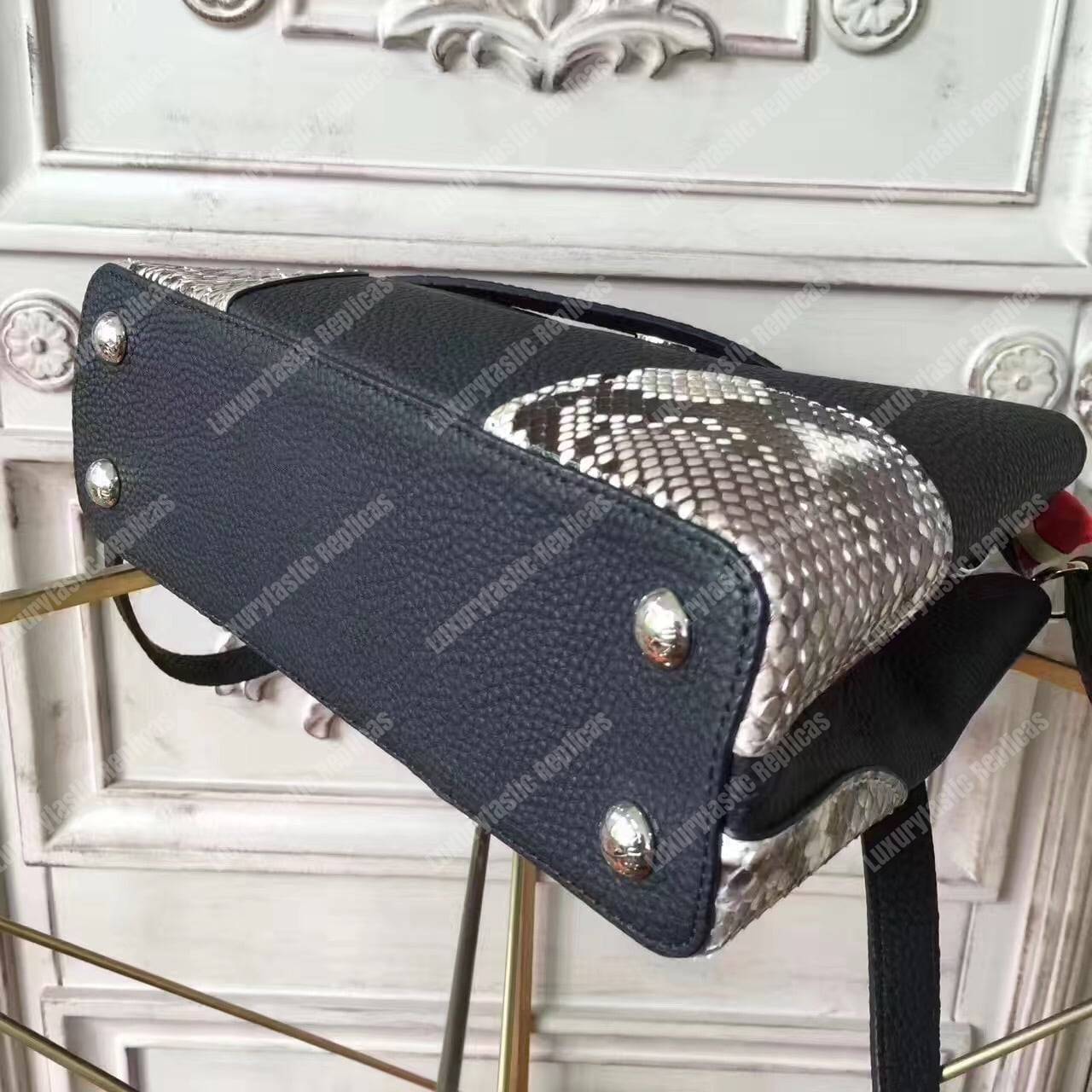 LV Capucines PM Python