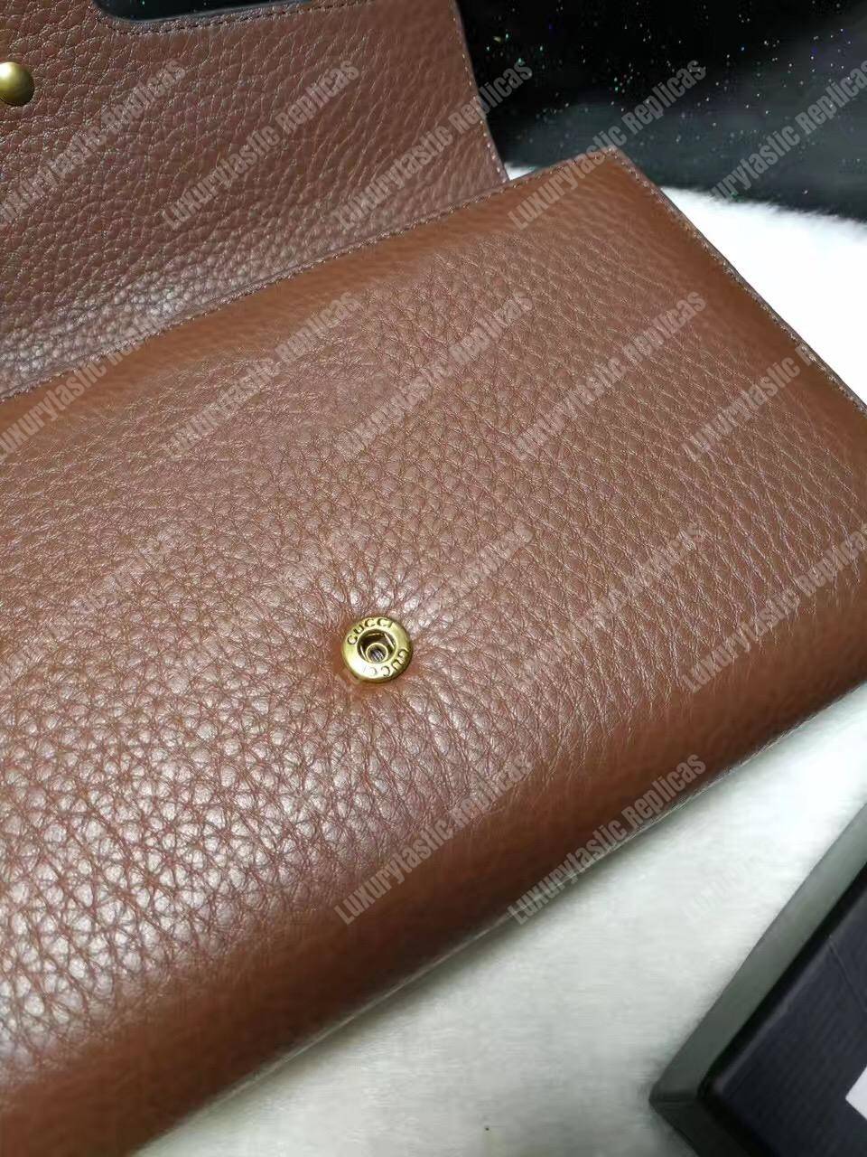 G*u*i gg marmont leather mini chain bag brown