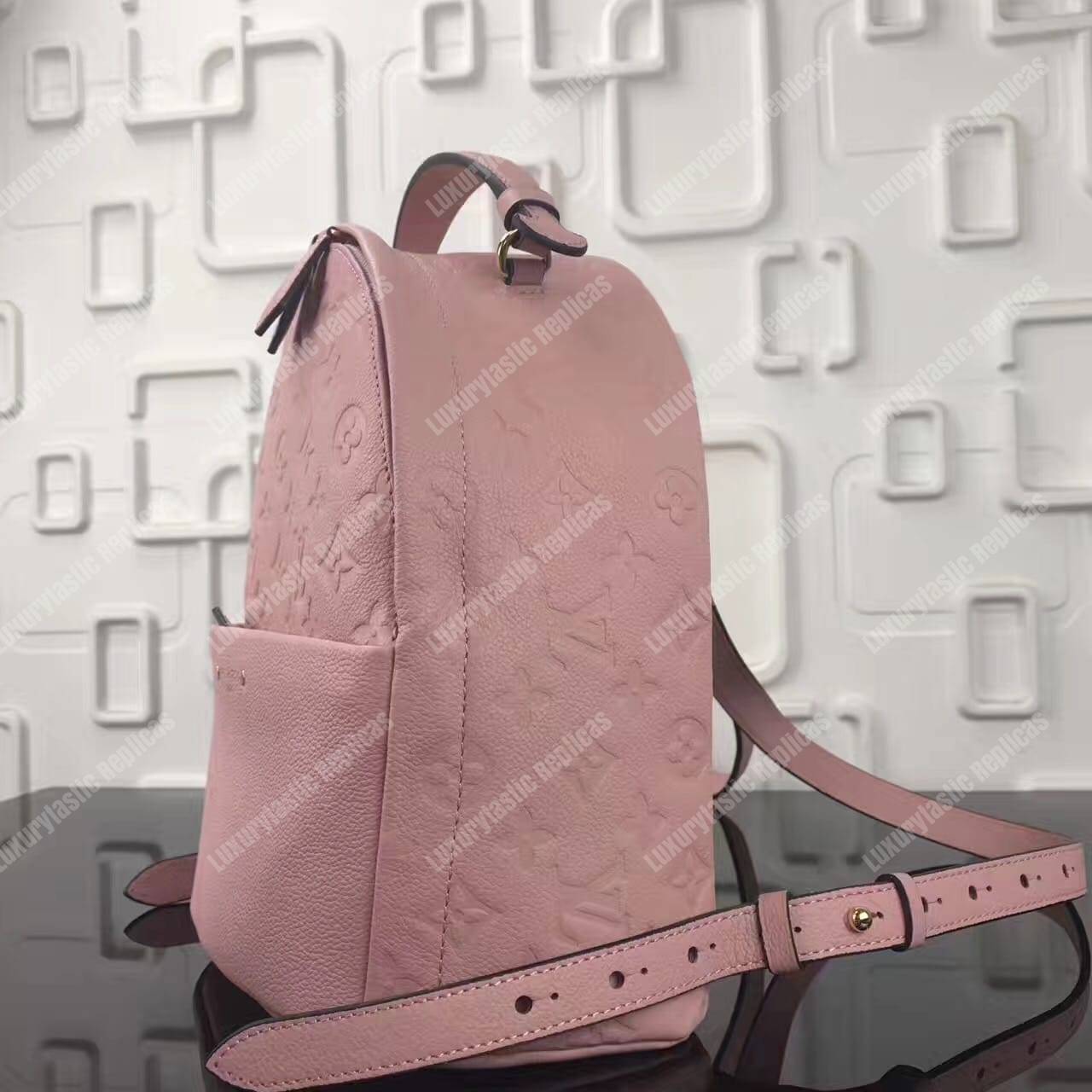LV Sorbonne Backpack Monogram Empreinte Leather Rose Poudre