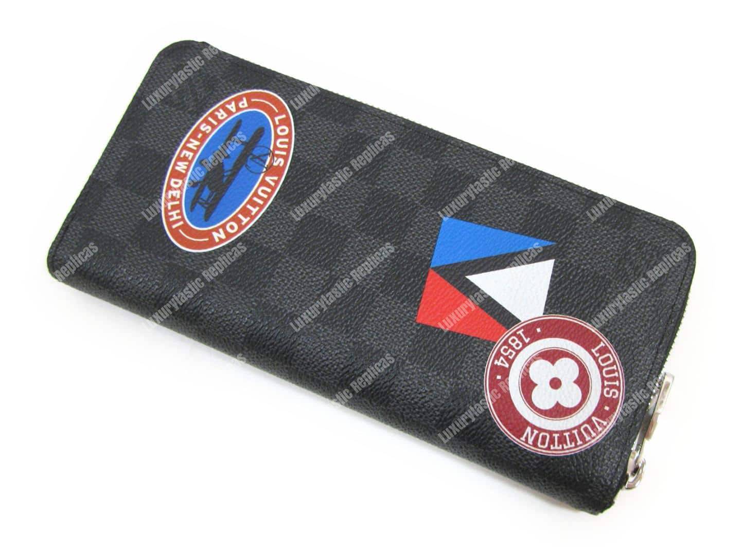 LV League Zippy Long Wallet Vertical Damier Graphite 2017