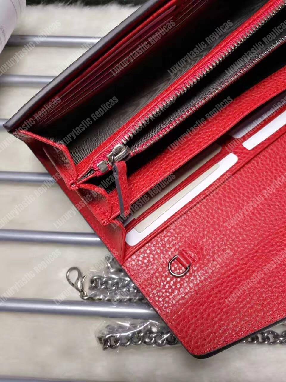 G*u*i dionysus gg sup*e mini leather chain bag hibiscus red