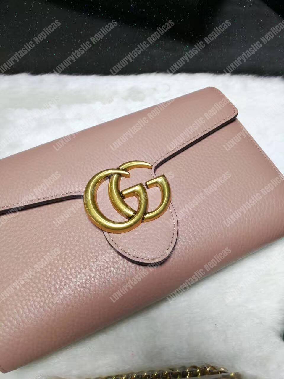 G*u*i gg marmont leather mini chain bag magnolia