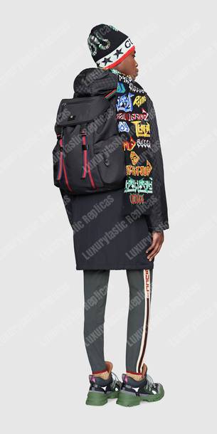 G*u*i techno canvas backpack