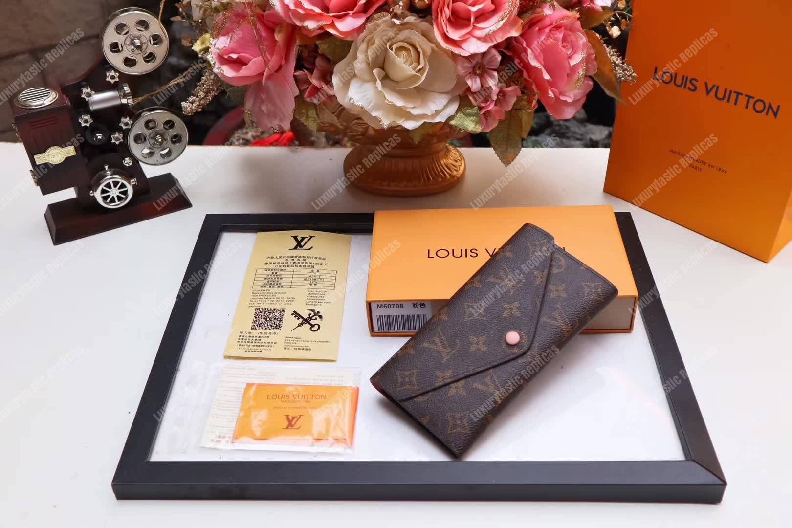 LV Joséphine Wallet Monogram Rose Ballerine