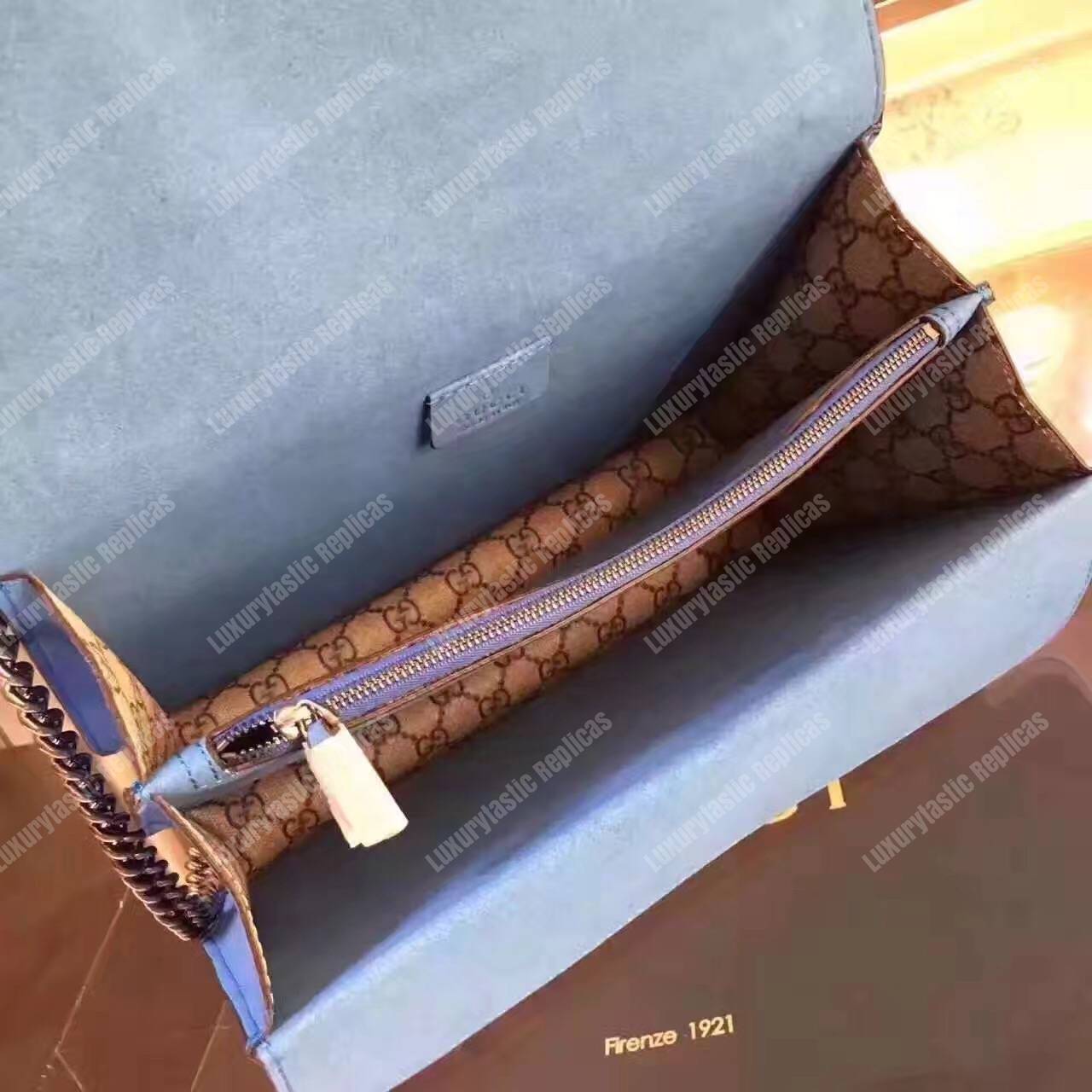 G*u*i dionysus embroidered shoulder bag cat/star/butterfly