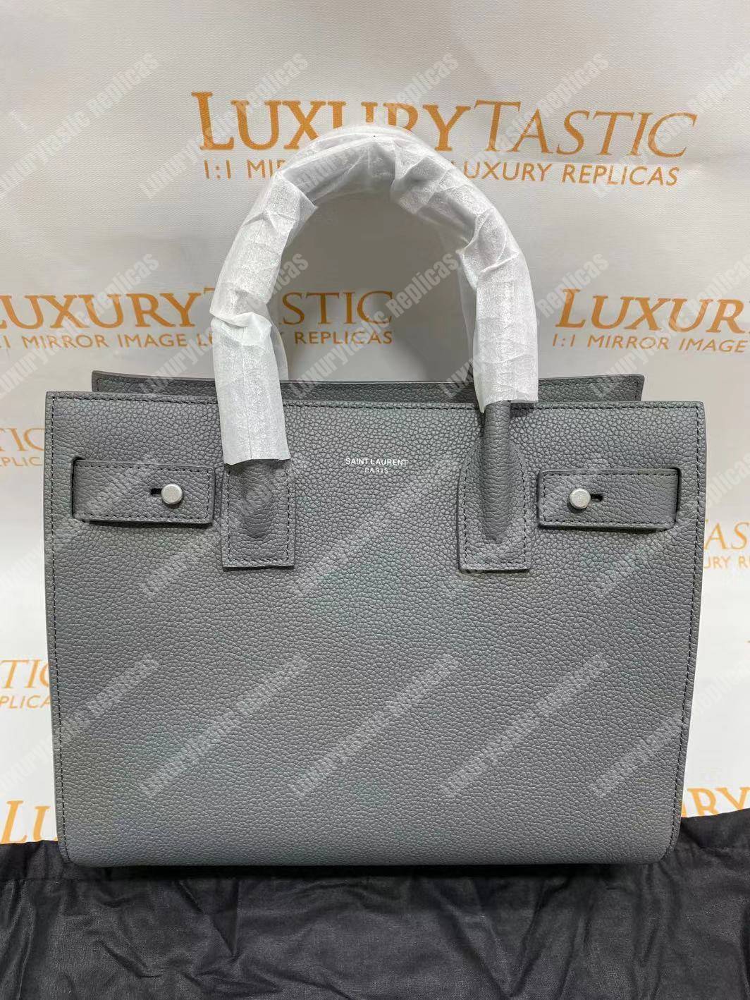 Saint Laurent Sac De Jour Baby Grained Leather Grey