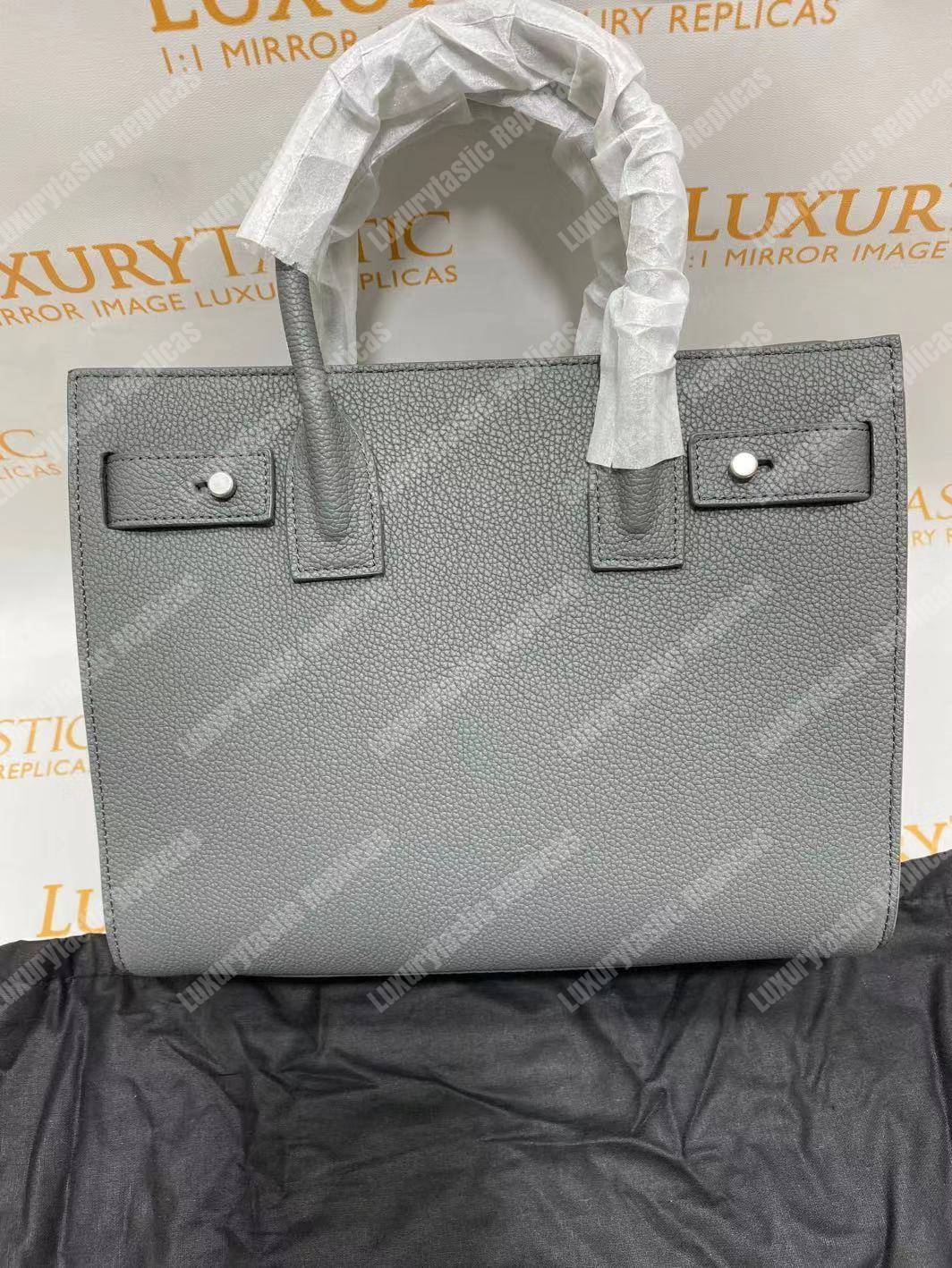 Saint Laurent Sac De Jour Baby Grained Leather Grey