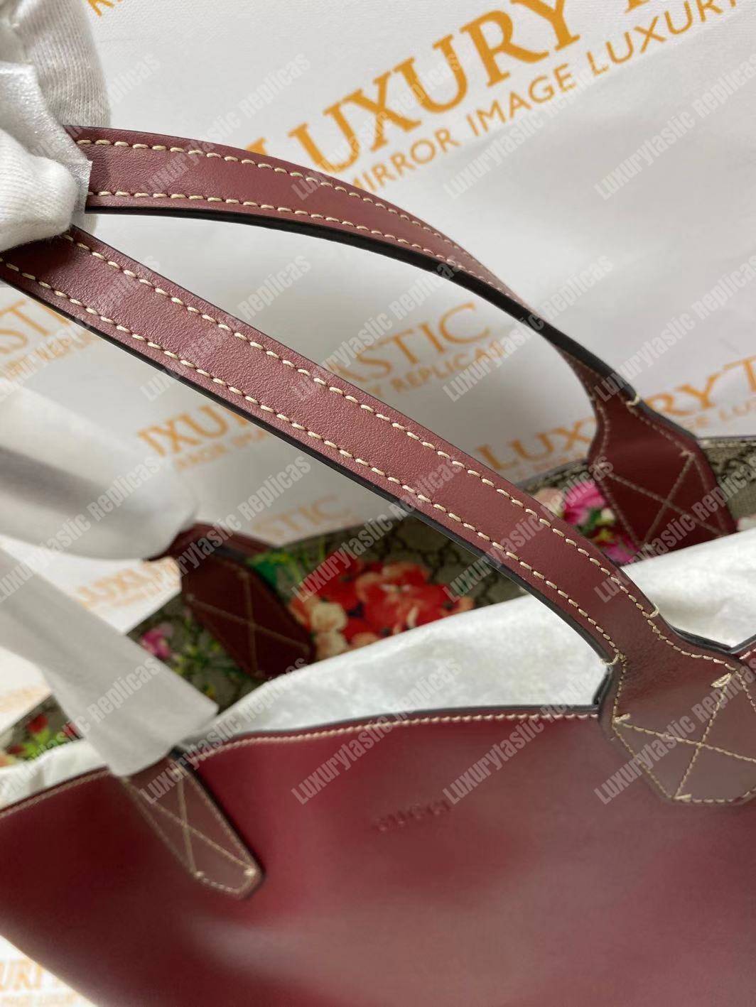 G*u*i gg blooms reversible tote