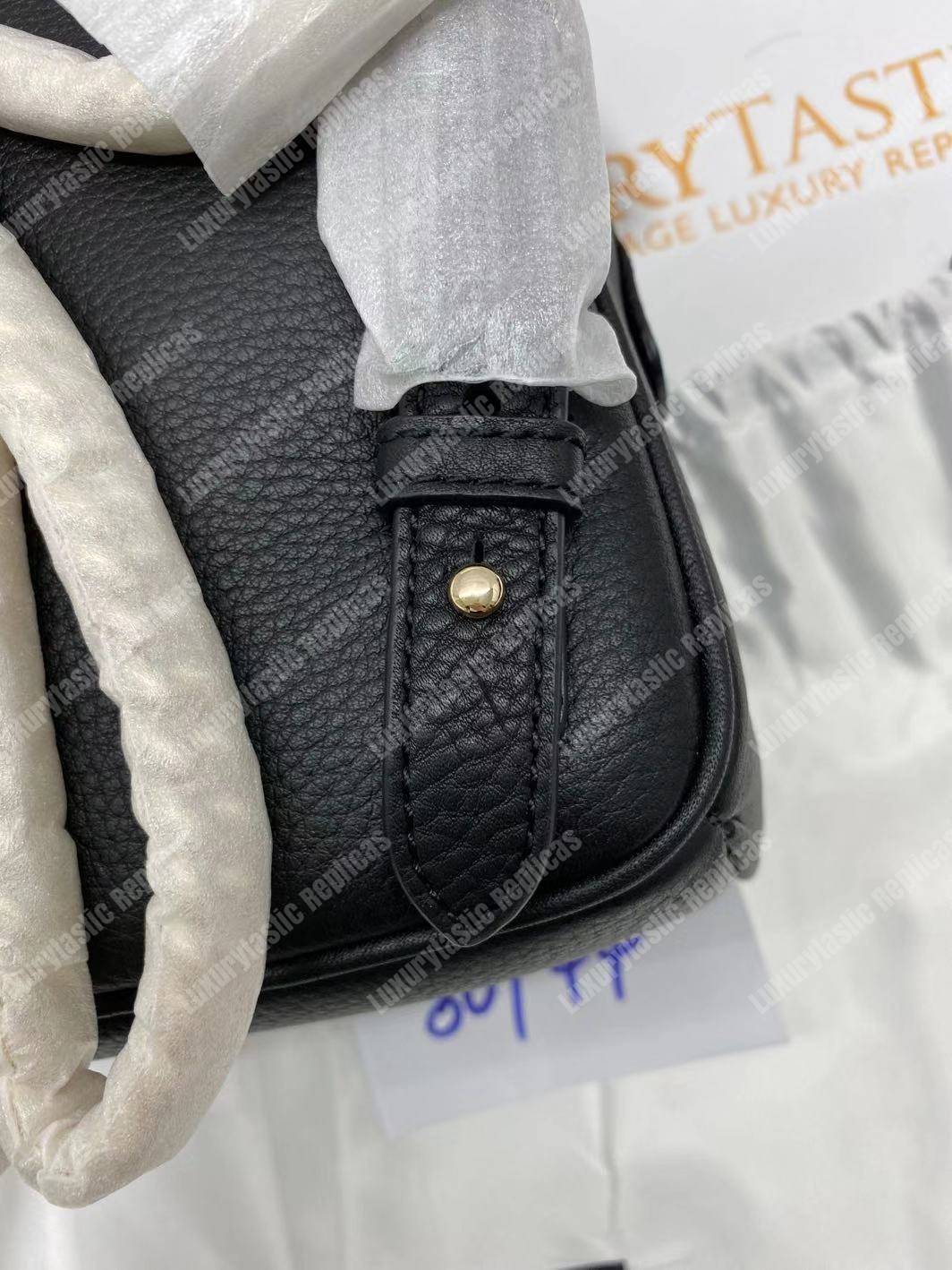 G*u*i soho leather chain backpack black