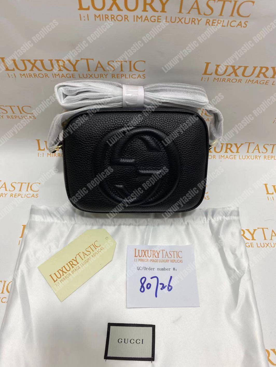 G*u*i soho small leather disco bag black