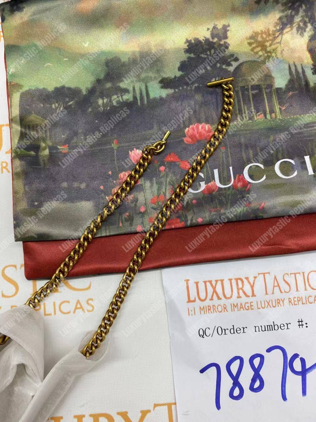 G*u*i gg marmont mini leather bag black