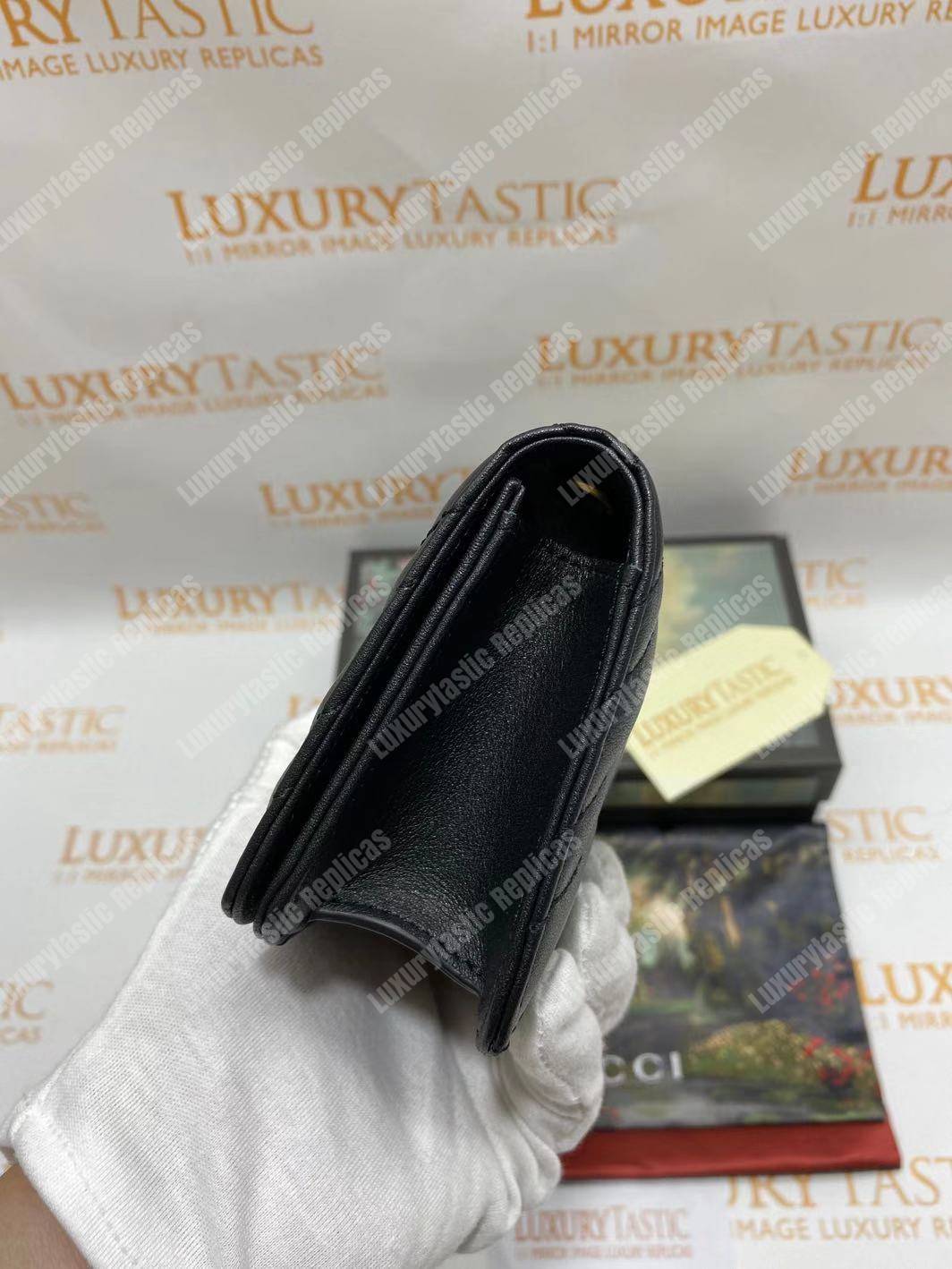 G*u*i gg marmont mini leather bag black