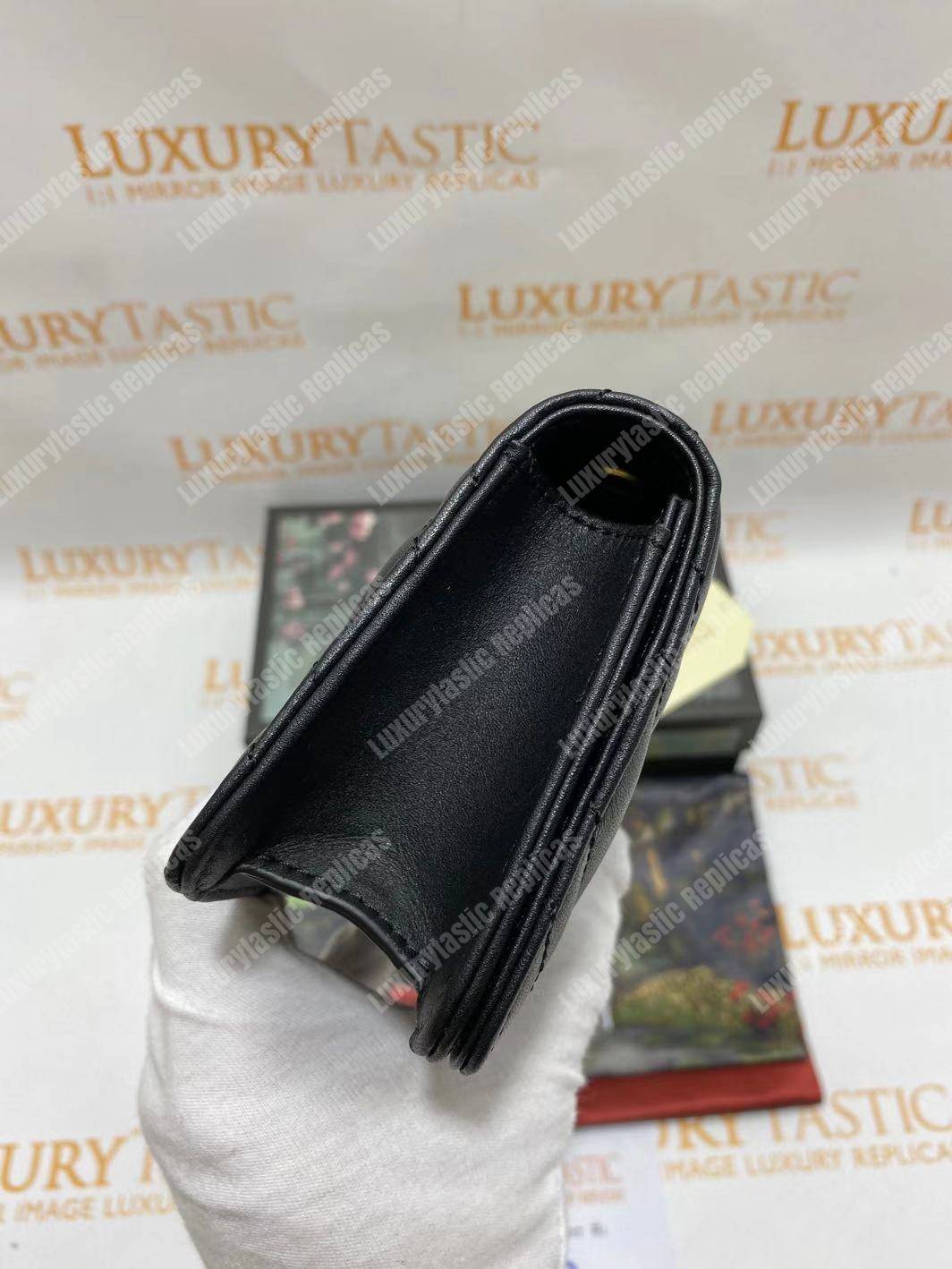 G*u*i gg marmont mini leather bag black