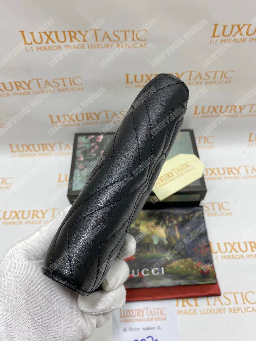 G*u*i gg marmont mini leather bag black