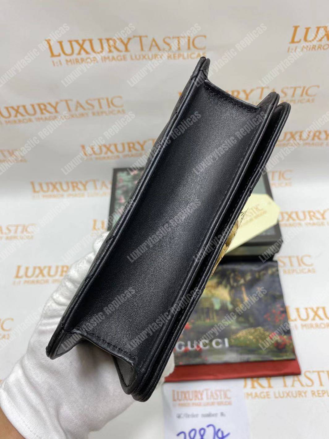 G*u*i gg marmont mini leather bag black