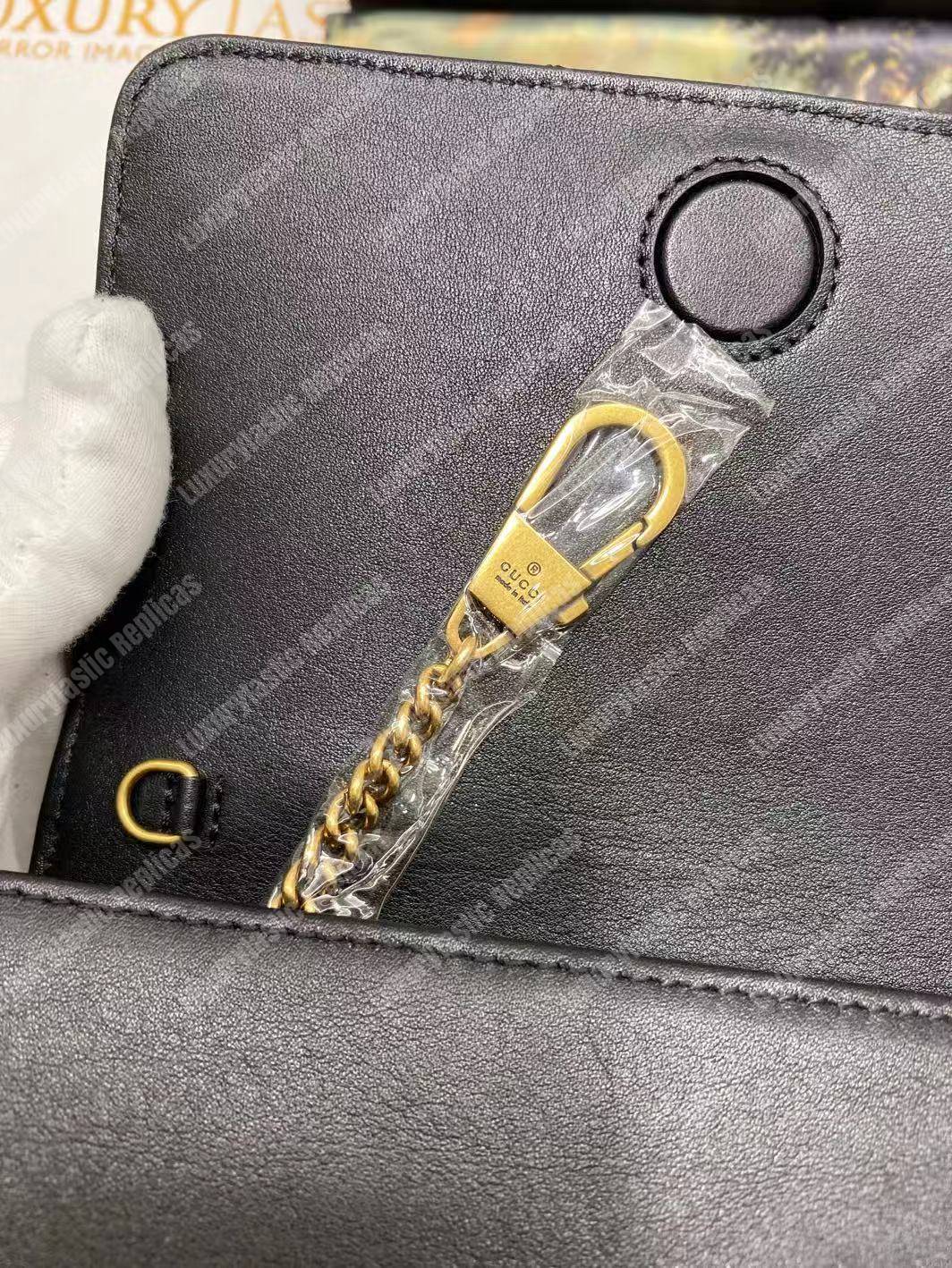 G*u*i gg marmont mini leather bag black